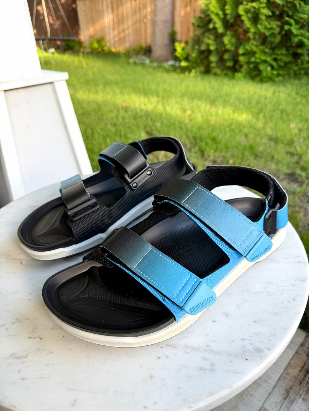 Birkenstock 📘Size 43 📘Brand New -Men's Blue & Black Two-Strap Sport Sandals